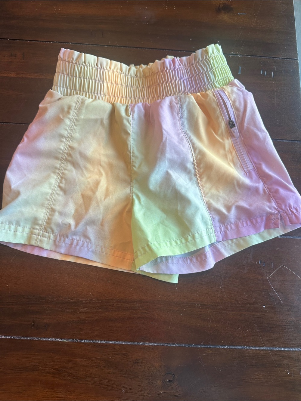 Old Navy Girls Rainbow Pastel Tie-Dye Athletic Shorts
